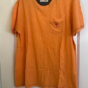 Orange Flamingo Pocket T-Shirt